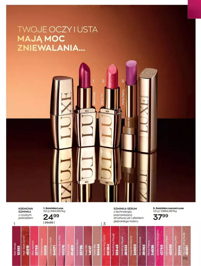 Gazetka promocyjna Avon - Katalog Avon 10/2022 kampania październik - ważna 01.10 do 31.10.2022 - strona 115 - produkty: Inka, Rum, Ser, Serum, Szminka