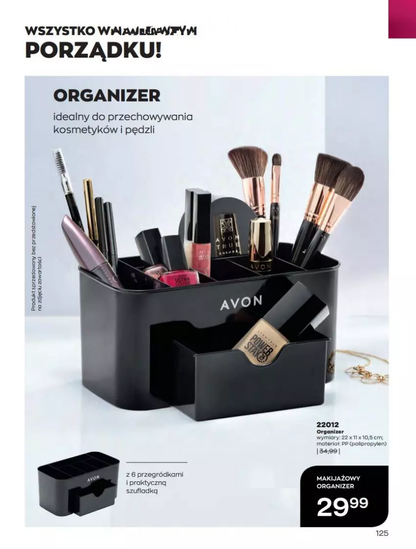 Gazetka promocyjna Avon - Katalog Avon 10/2022 kampania październik - ważna 01.10 do 31.10.2022 - strona 125 - produkty: Makijaż, Organizer, Por