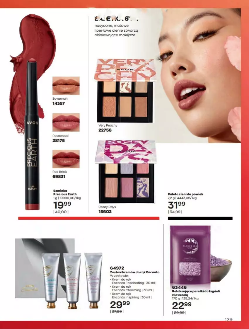 Gazetka promocyjna Avon - Katalog Avon 10/2022 kampania październik - ważna 01.10 do 31.10.2022 - strona 129 - produkty: Fa, Inka, Krem do rąk, Makijaż, Paleta, Szminka