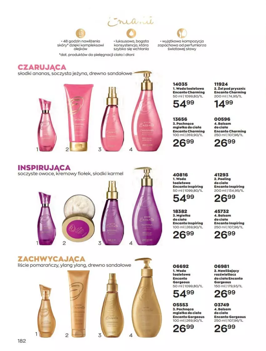 Gazetka promocyjna Avon - Katalog Avon 10/2022 kampania październik - ważna 01.10 do 31.10.2022 - strona 182 - produkty: Ananas, Balsam do ciała, Olej, Owoce, Peeling, Perfum, Sandał, Woda, Woda toaletowa