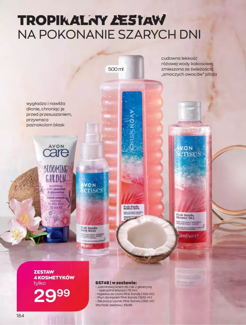 Gazetka promocyjna Avon - Katalog Avon 10/2022 kampania październik - ważna 01.10 do 31.10.2022 - strona 184 - produkty: Fa, Kokos, Krem do rąk