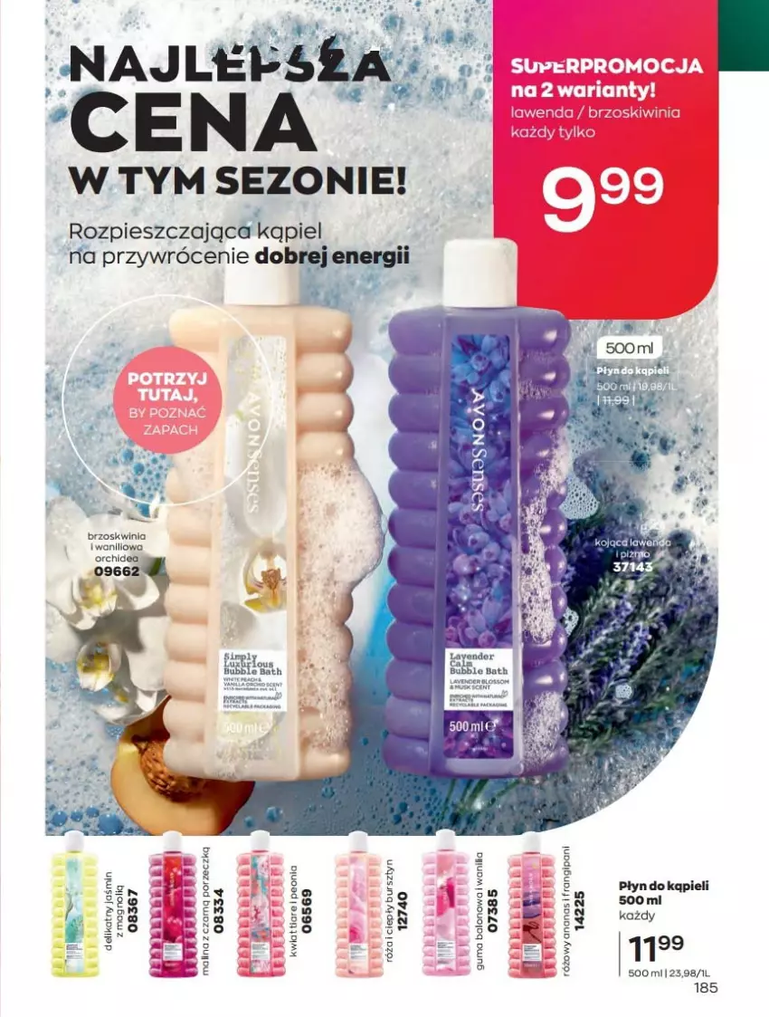 Gazetka promocyjna Avon - Katalog Avon 10/2022 kampania październik - ważna 01.10 do 31.10.2022 - strona 185 - produkty: BIC, Fa, Płyn do kąpieli, Ser