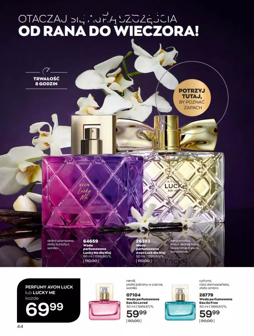 Gazetka promocyjna Avon - Katalog Avon 10/2022 kampania październik - ważna 01.10 do 31.10.2022 - strona 44 - produkty: Aksam, Fa, Perfum, Por, Róża