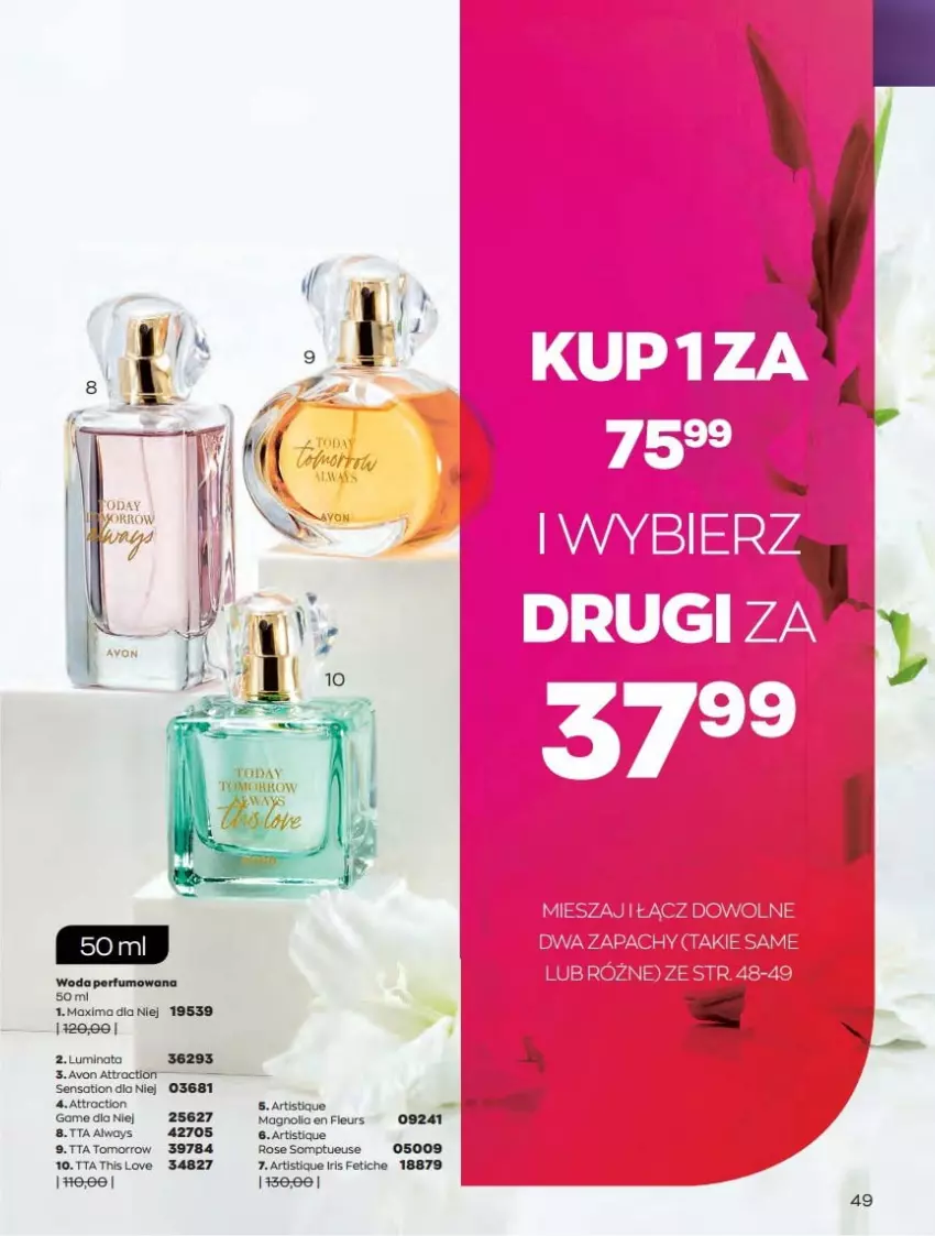 Gazetka promocyjna Avon - Katalog Avon 10/2022 kampania październik - ważna 01.10 do 31.10.2022 - strona 49 - produkty: Perfum, Woda