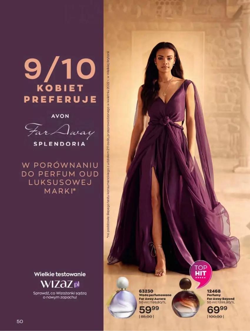 Gazetka promocyjna Avon - Katalog Avon 10/2022 kampania październik - ważna 01.10 do 31.10.2022 - strona 50 - produkty: Fa, Perfum, Por, Woda