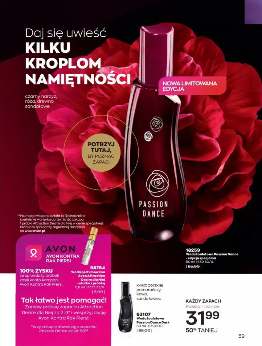 Gazetka promocyjna Avon - Katalog Avon 10/2022 kampania październik - ważna 01.10 do 31.10.2022 - strona 59 - produkty: Narcyz, Róża, Sandał, Woda