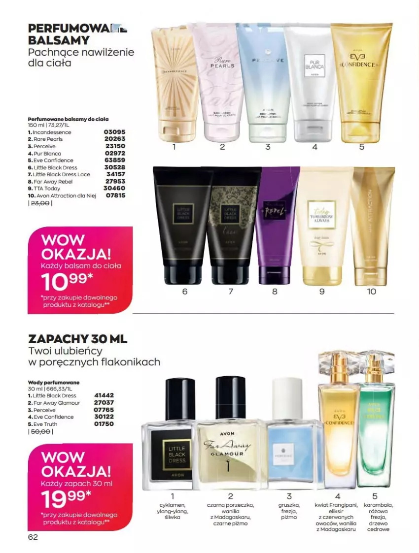 Gazetka promocyjna Avon - Katalog Avon 10/2022 kampania październik - ważna 01.10 do 31.10.2022 - strona 62 - produkty: Cyklamen, Dres, Fa, Lack, Perfum, Por