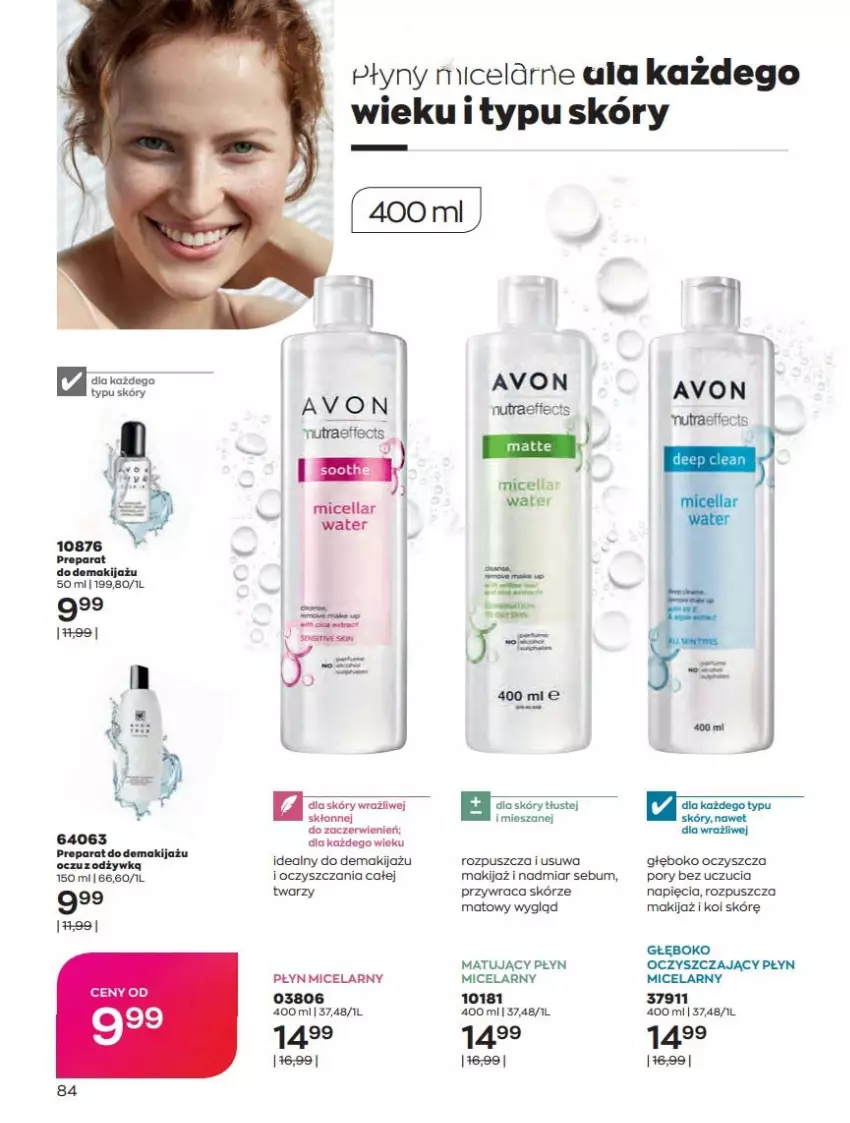 Gazetka promocyjna Avon - Katalog Avon 10/2022 kampania październik - ważna 01.10 do 31.10.2022 - strona 84 - produkty: Makijaż, Płyn micelarny, Por