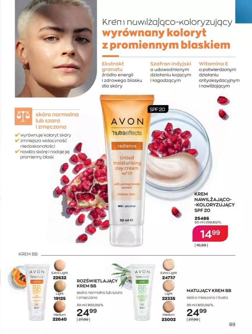 Gazetka promocyjna Avon - Katalog Avon 10/2022 kampania październik - ważna 01.10 do 31.10.2022 - strona 89 - produkty: Gra, Granat, Krem bb, Szafran