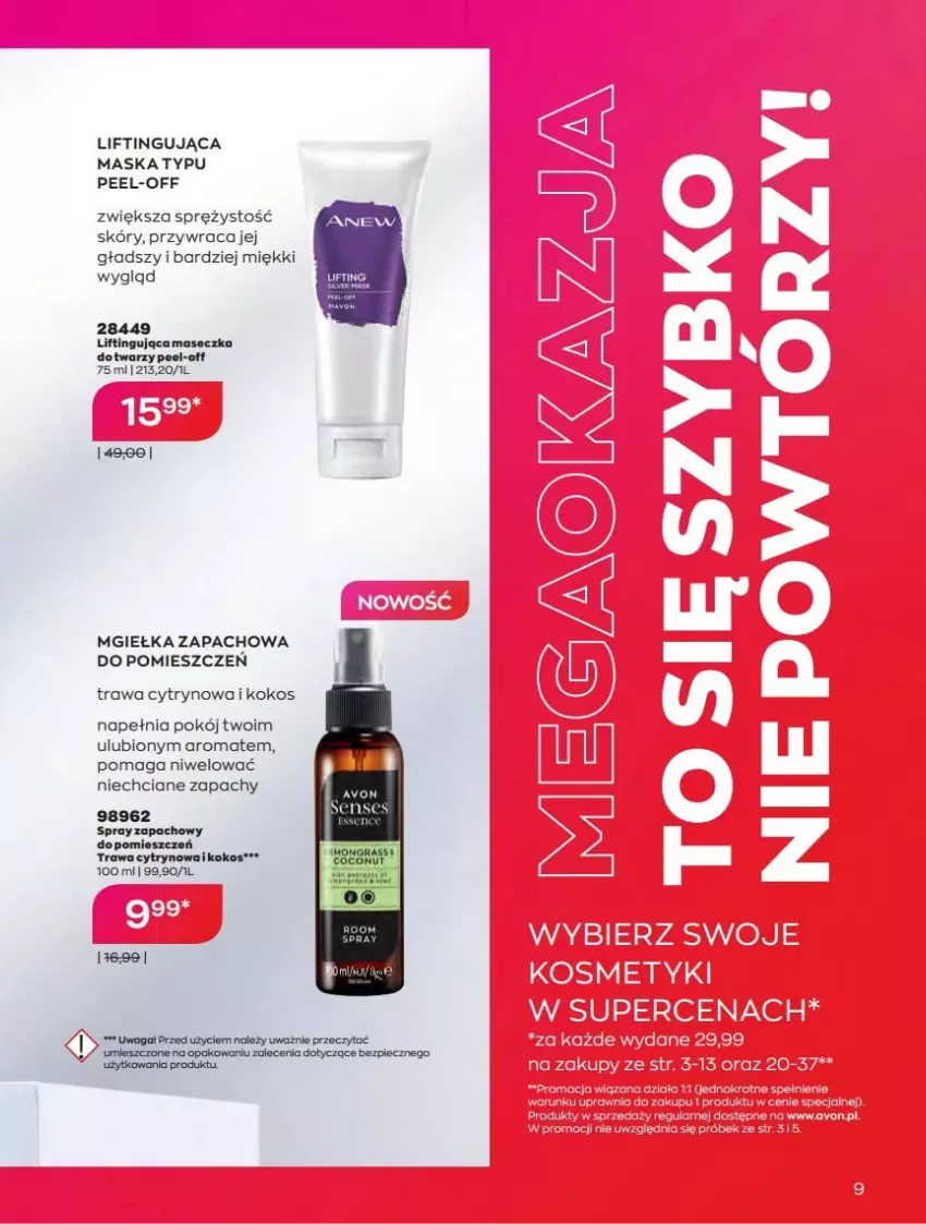 Gazetka promocyjna Avon - Katalog Avon 10/2022 kampania październik - ważna 01.10 do 31.10.2022 - strona 9 - produkty: Gra, Kokos, Maska, Piec, Waga