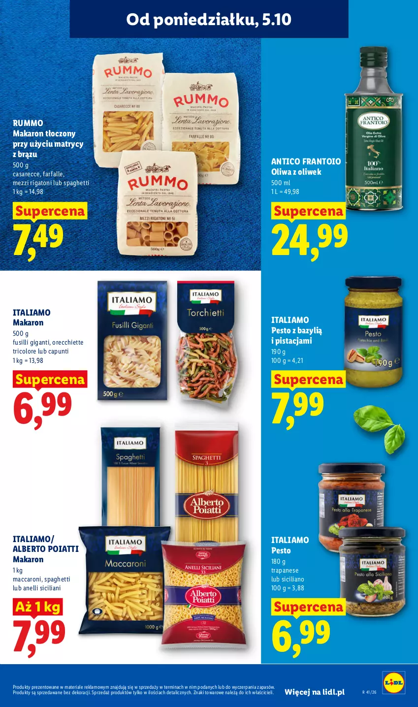 Gazetka promocyjna Lidl - Gazetka - ważna 05.10 do 07.10.2026 - strona 55 - produkty: Bazyl, Fa, Makaron, Oliwa, Oliwa z oliwek, Pesto, Rum, Spaghetti