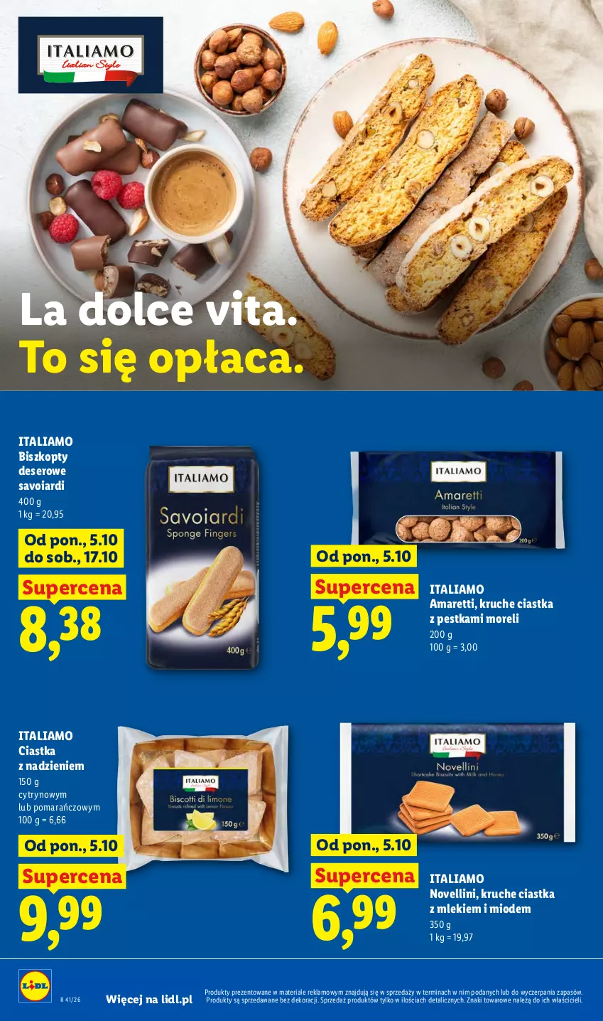 Gazetka promocyjna Lidl - Gazetka - ważna 05.10 do 07.10.2026 - strona 58 - produkty: Biszkopty, Ciastka, Deser, Ser