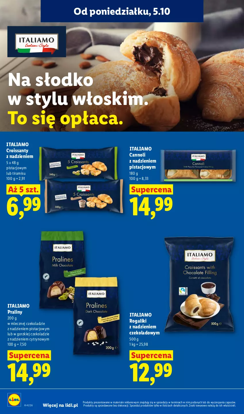 Gazetka promocyjna Lidl - Gazetka - ważna 05.10 do 07.10.2026 - strona 60 - produkty: Croissant, Praliny, Rogal