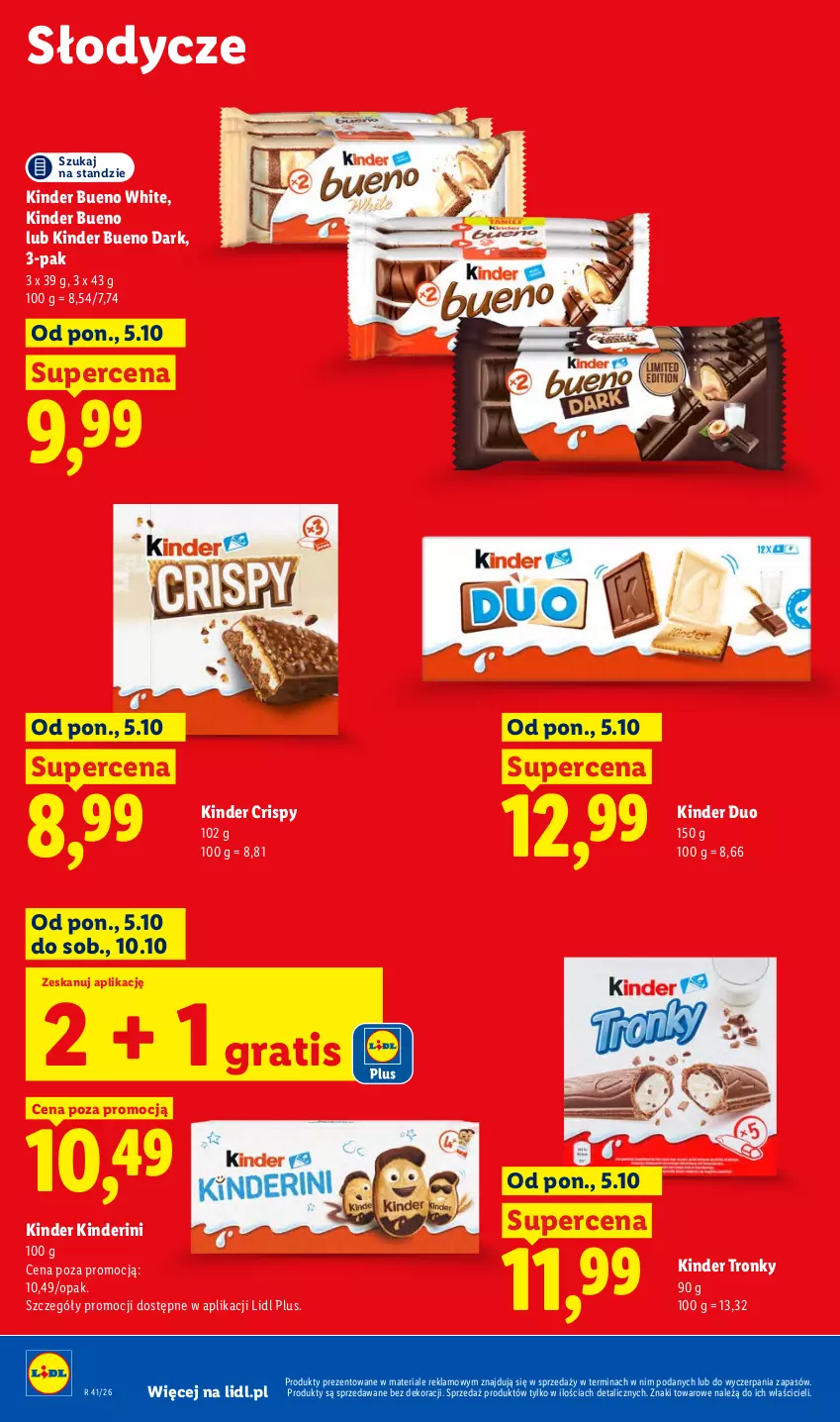 Gazetka promocyjna Lidl - Gazetka - ważna 05.10 do 07.10.2026 - strona 70 - produkty: Gra, Kinder, Kinder Bueno