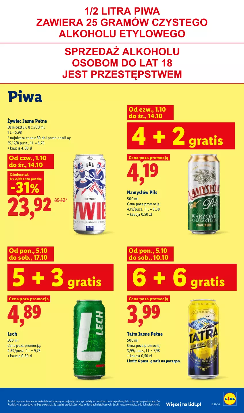 Gazetka promocyjna Lidl - Gazetka - ważna 05.10 do 07.10.2026 - strona 75 - produkty: Gra, Namysłów, Piwa, Tatra