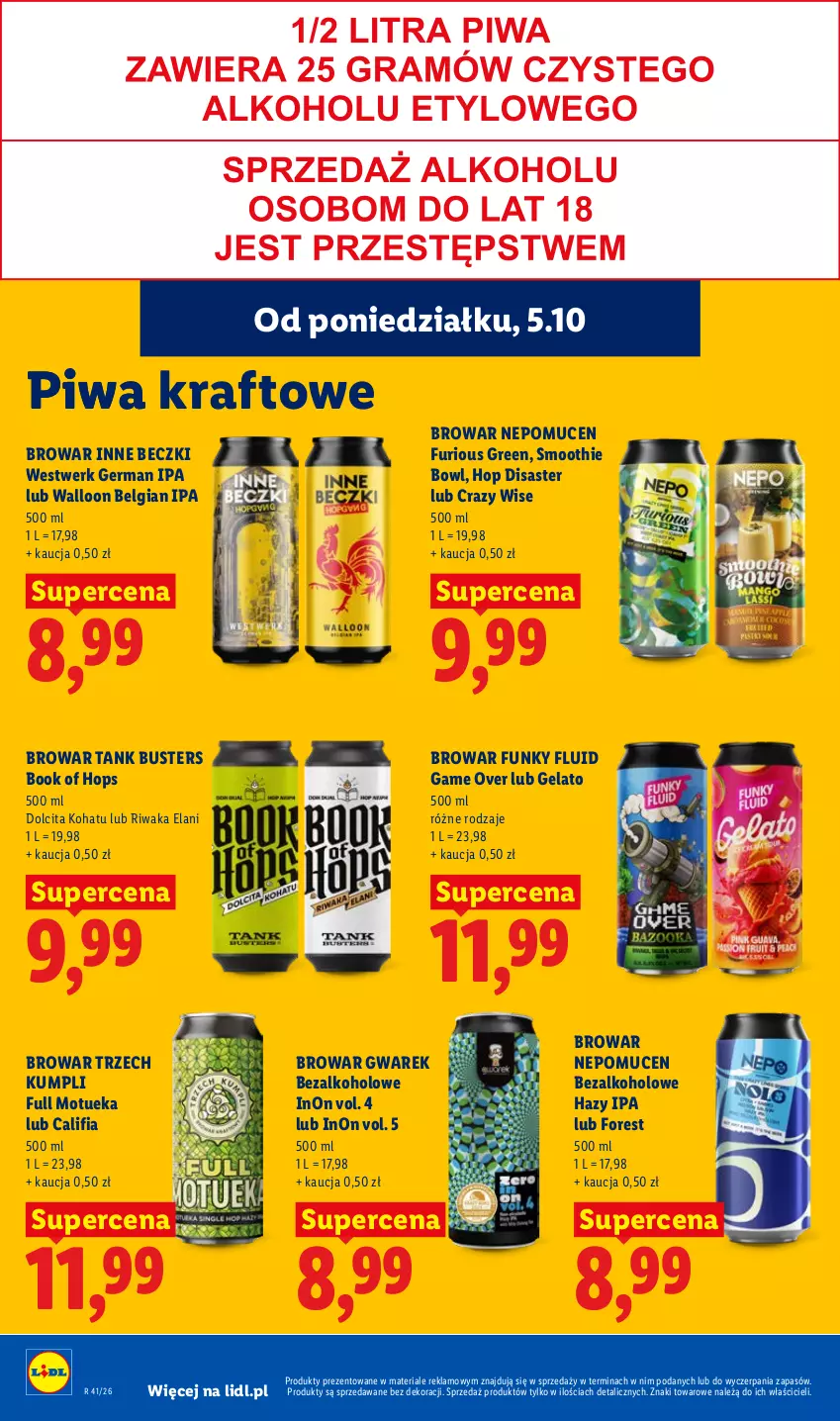Gazetka promocyjna Lidl - Gazetka - ważna 05.10 do 07.10.2026 - strona 76 - produkty: LG, Piwa, Smoothie