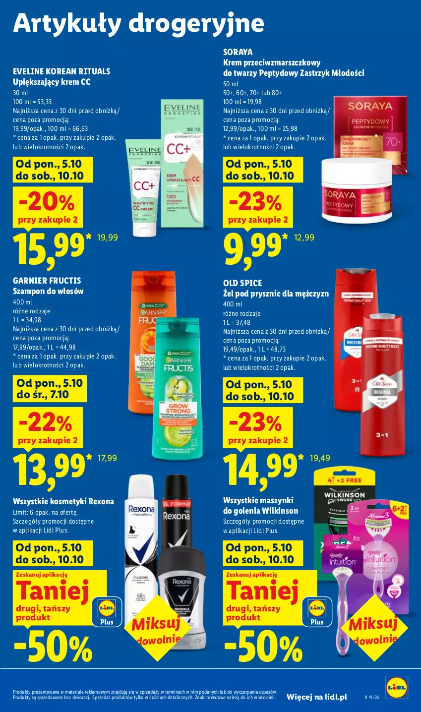 Gazetka promocyjna Lidl - Gazetka - ważna 05.10 do 07.10.2026 - strona 85 - produkty: Eveline, Fructis, Garnier, Krem przeciwzmarszczkowy, Mars, Old Spice, Rexona, Szampon