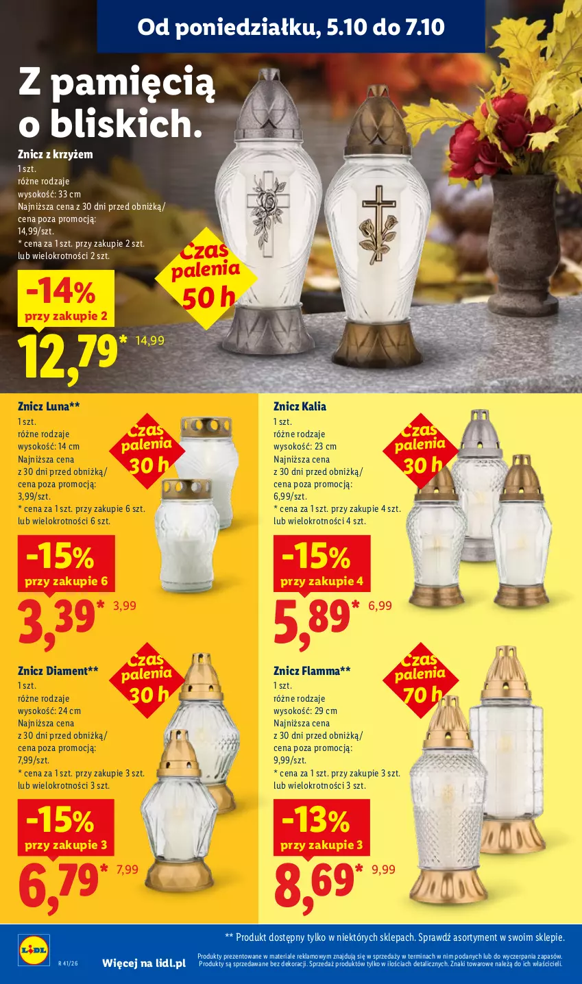 Gazetka promocyjna Lidl - Gazetka - ważna 05.10 do 07.10.2026 - strona 90 - produkty: Sok, Znicz