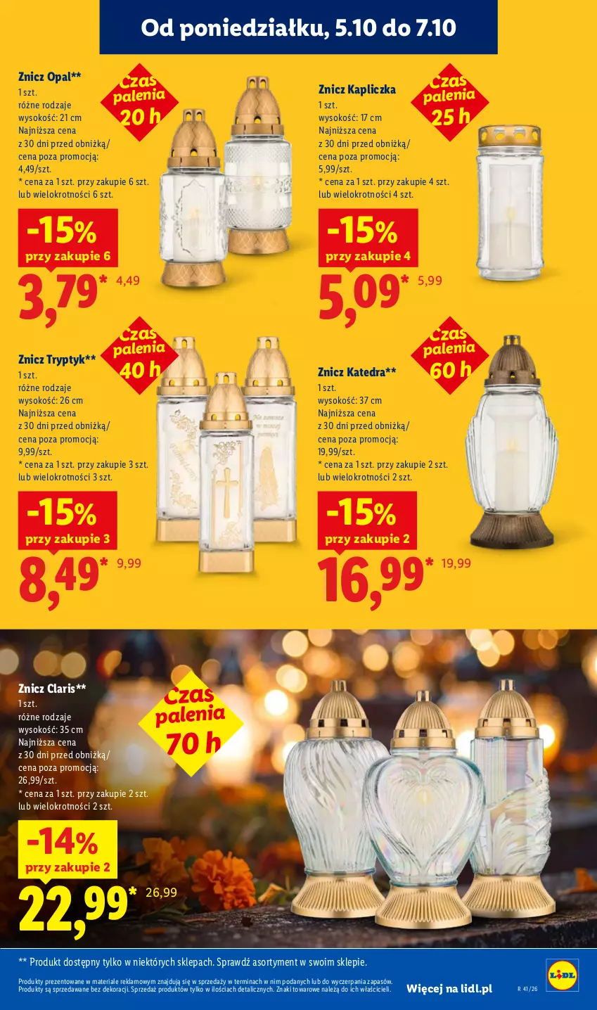 Gazetka promocyjna Lidl - Gazetka - ważna 05.10 do 07.10.2026 - strona 91 - produkty: Sok, Znicz