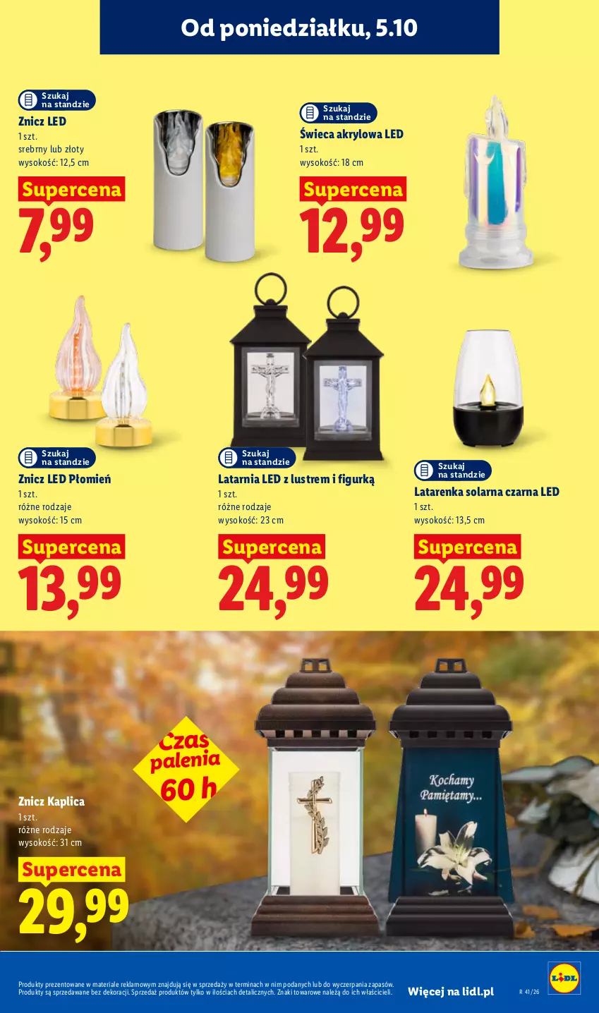 Gazetka promocyjna Lidl - Gazetka - ważna 05.10 do 07.10.2026 - strona 93 - produkty: Latarenka, Latarnia, Sok, Znicz
