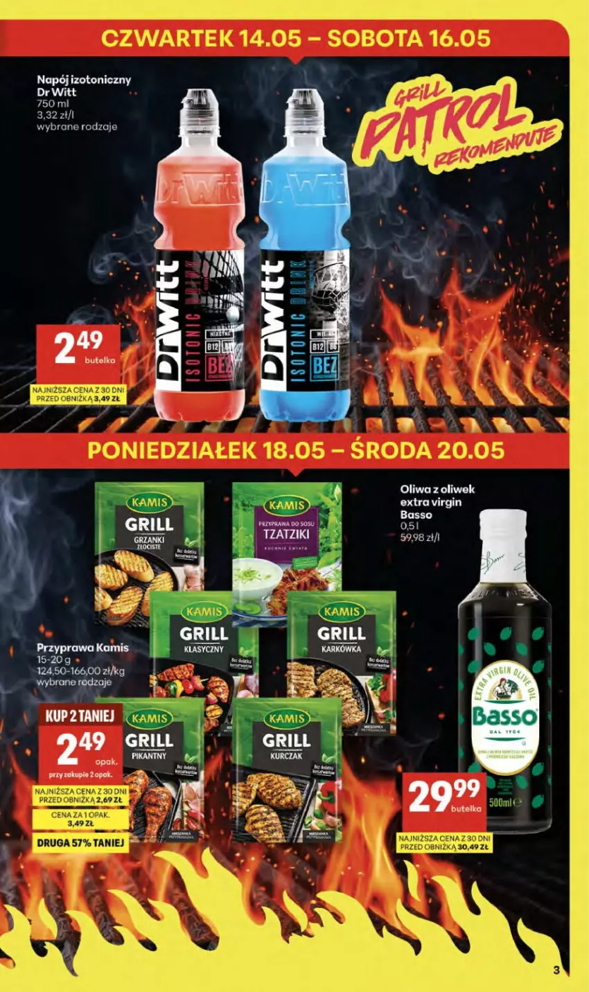 Gazetka promocyjna Delikatesy Centrum - Franczyza DC20 Czwartek - ważna 14.05 do 20.05.2026 - strona 3 - produkty: Grill, Kamis, LG, Napój, Napój izotoniczny, Oliwa, Oliwa z oliwek