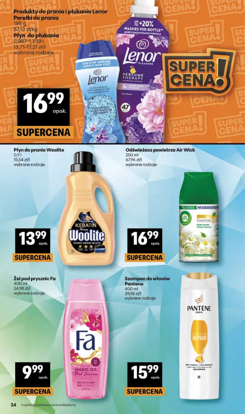 Gazetka promocyjna Delikatesy Centrum - Franczyza DC20 Czwartek - ważna 14.05 do 20.05.2026 - strona 34 - produkty: Air Wick, Fa, Odświeżacz powietrza, Pantene, Płyn do prania, Rum, Szampon, Woolite