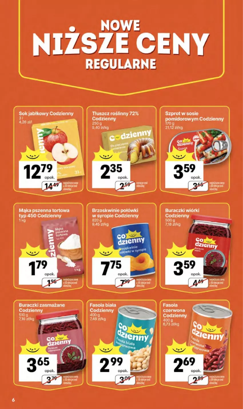 Gazetka promocyjna Delikatesy Centrum - Franczyza DC20 Czwartek - ważna 14.05 do 20.05.2026 - strona 6 - produkty: Brzoskwinie, Buraczki, Mąka, Mąka pszenna, Ryż, Sok, Sok jabłkowy, Syrop, Tłuszcz roślinny, Woda