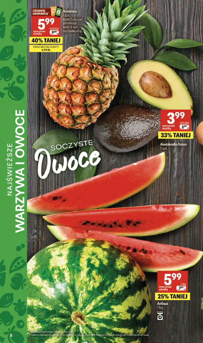Gazetka promocyjna Delikatesy Centrum - Franczyza DC20 Czwartek - ważna 14.05 do 20.05.2026 - strona 8 - produkty: Ananas, Owoce, Warzywa, Warzywa i owoce