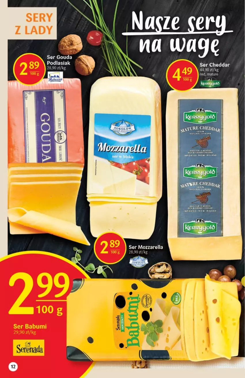 Gazetka promocyjna Delikatesy Centrum - Gazetka DC27 - ważna 14.07 do 20.07.2022 - strona 12 - produkty: Cheddar, Fa, Gouda, Mozzarella, Por, Ser