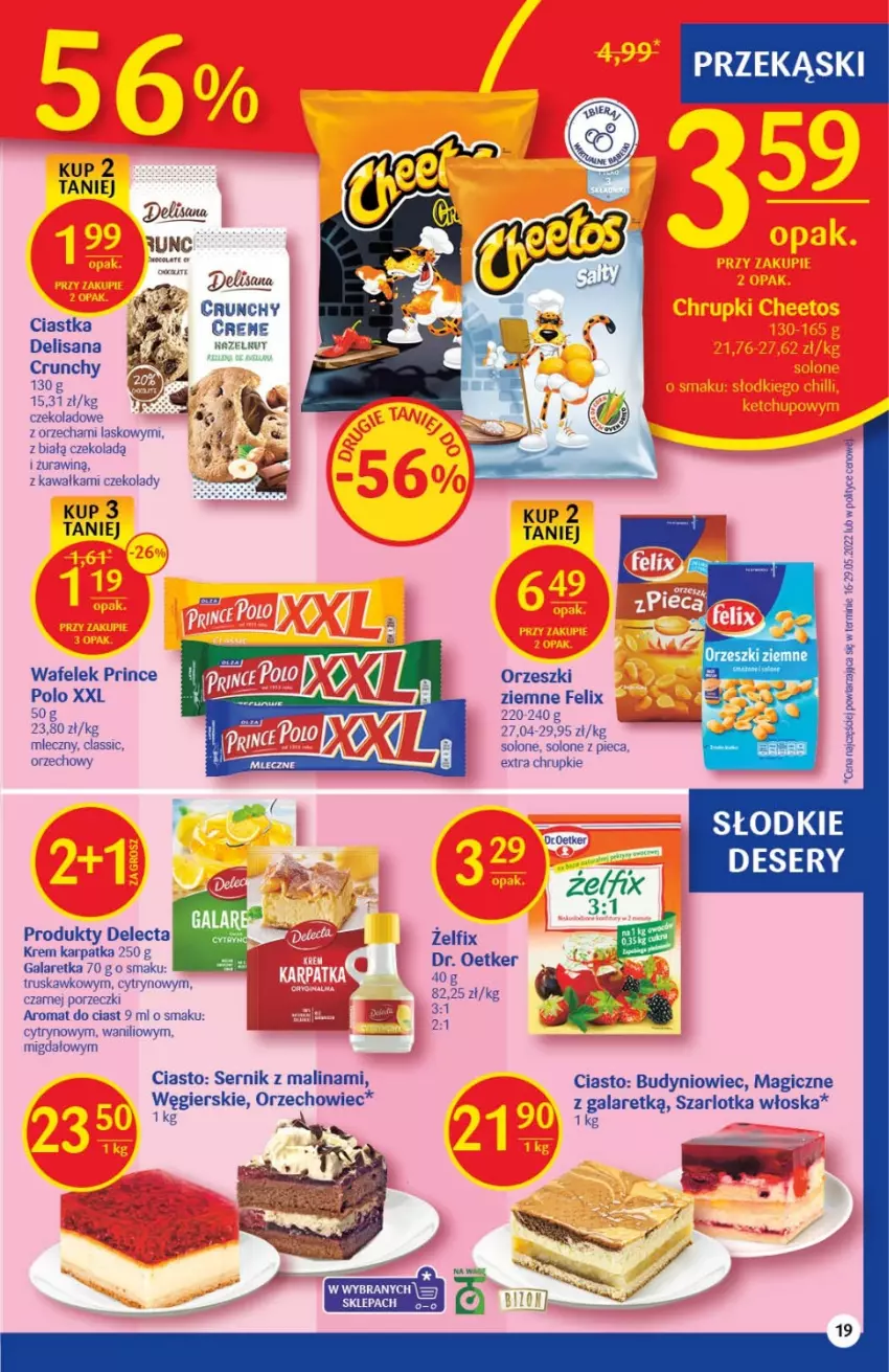 Gazetka promocyjna Delikatesy Centrum - Gazetka DC27 - ważna 14.07 do 20.07.2022 - strona 19 - produkty: Chrupki, Ciastka, Delecta, Deser, Felix, Gala, Galaretka, Isana, Karp, Kawa, Orzeszki, Piec, Por, Ser, Szarlotka, Wafelek