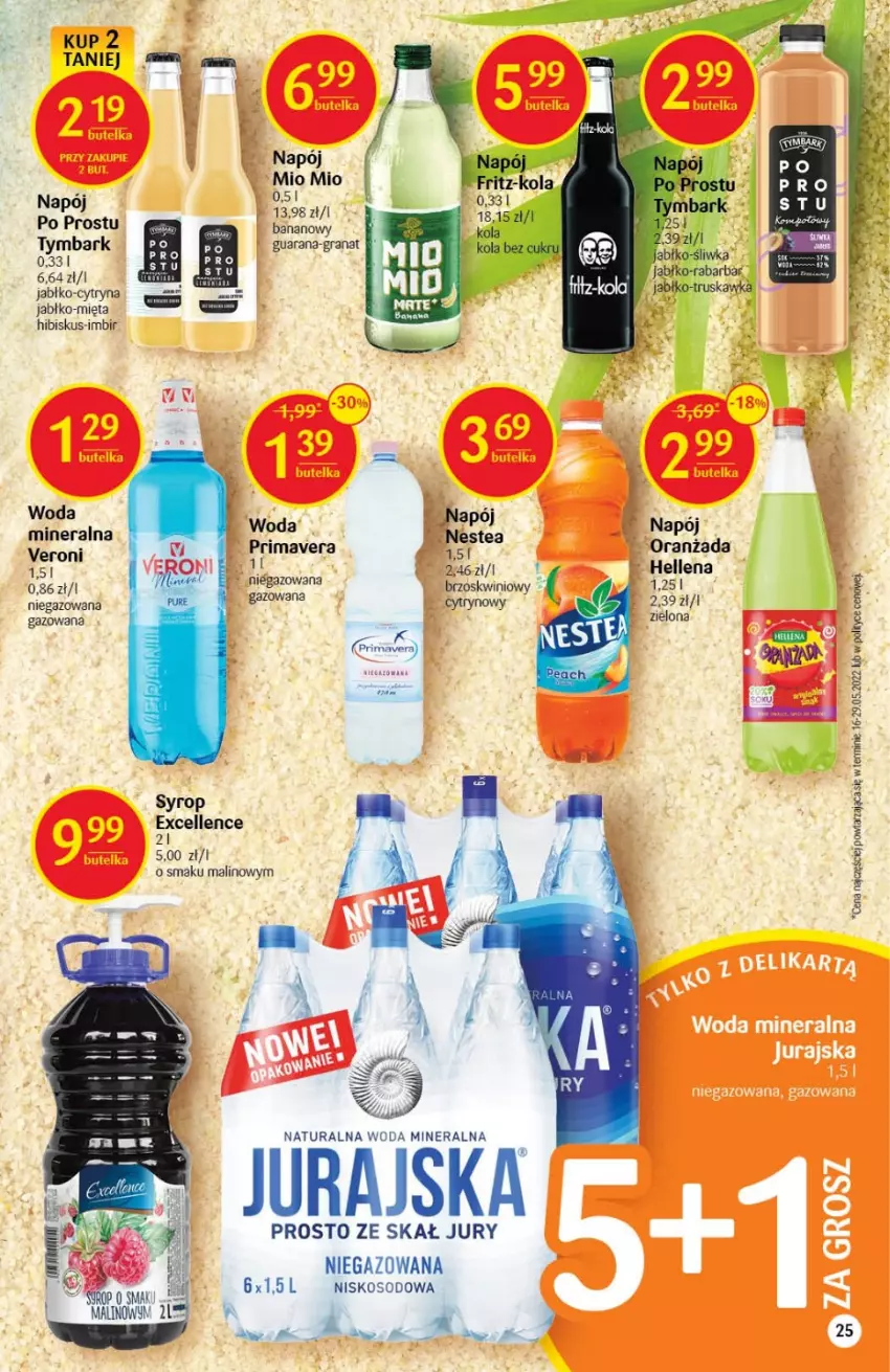 Gazetka promocyjna Delikatesy Centrum - Gazetka DC27 - ważna 14.07 do 20.07.2022 - strona 25 - produkty: Gra, Granat, Hellena, Hibiskus, Imbir, Mięta, Napój, Oranżada, Prima, Primavera, Syrop, Tymbark, Woda, Woda mineralna