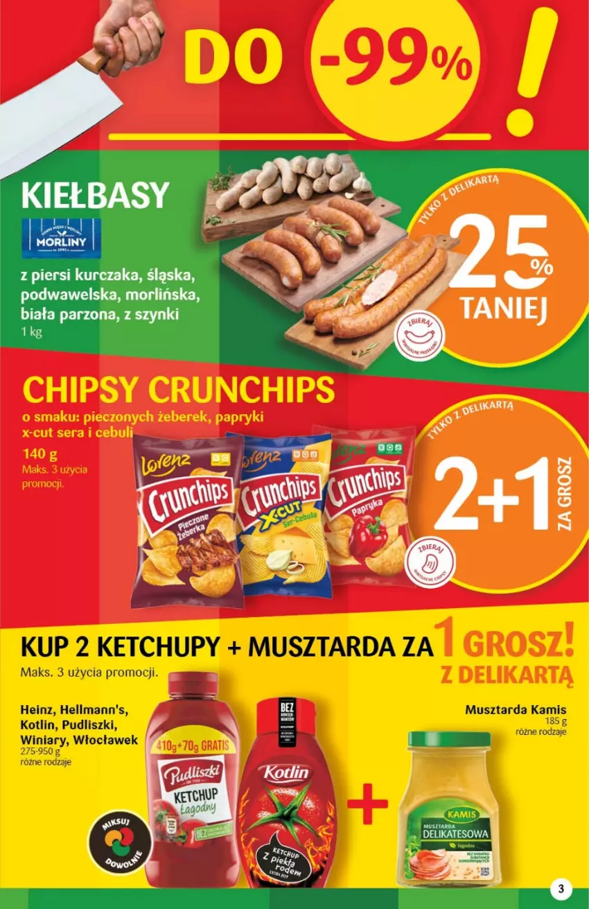 Gazetka promocyjna Delikatesy Centrum - Gazetka DC27 - ważna 14.07 do 20.07.2022 - strona 3 - produkty: Heinz, Kamis, Ketchup, Kotlin, Mus, Musztarda, Pudliszki, Winiary