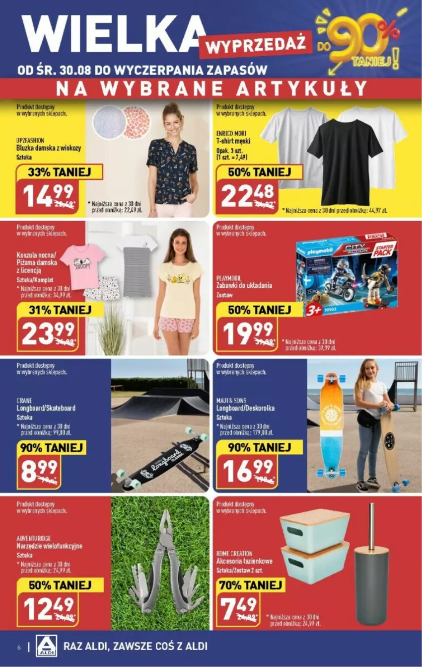 Gazetka promocyjna Aldi - ważna 30.08 do 02.09.2023 - strona 6 - produkty: Deskorolka, Fa, T-shirt