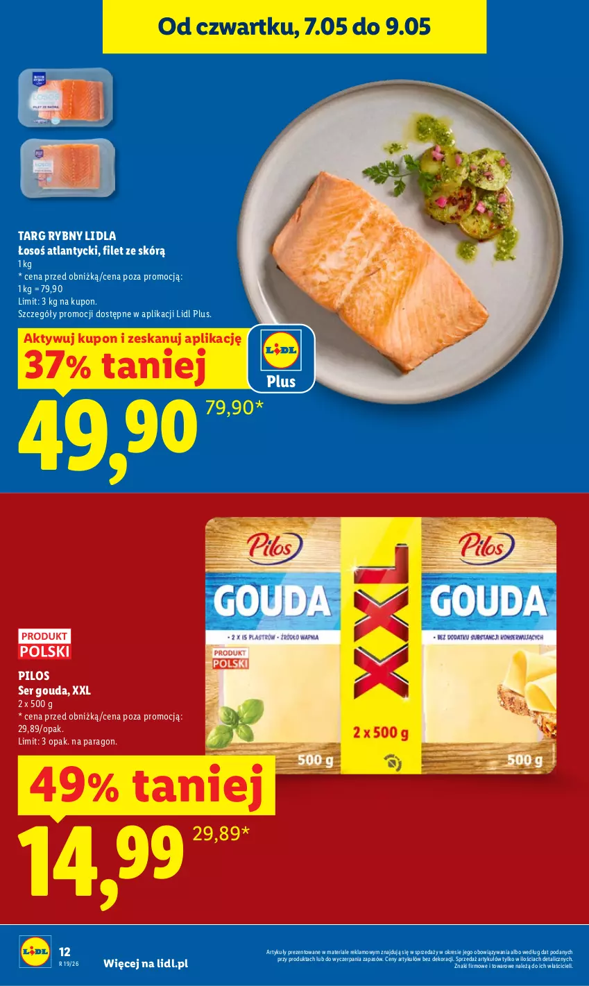 Gazetka promocyjna Lidl - Gazetka ważna od 7.05 do 9.05 - ważna 07.05 do 09.05.2026 - strona 12 - produkty: Gouda, Pilos, Ser