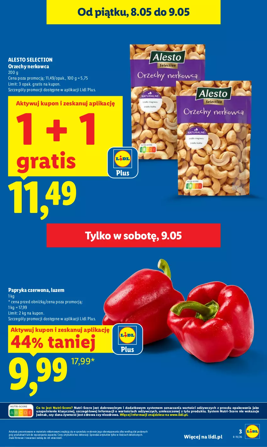 Gazetka promocyjna Lidl - Gazetka ważna od 7.05 do 9.05 - ważna 07.05 do 09.05.2026 - strona 3 - produkty: Gra, Papryka, Papryka czerwona