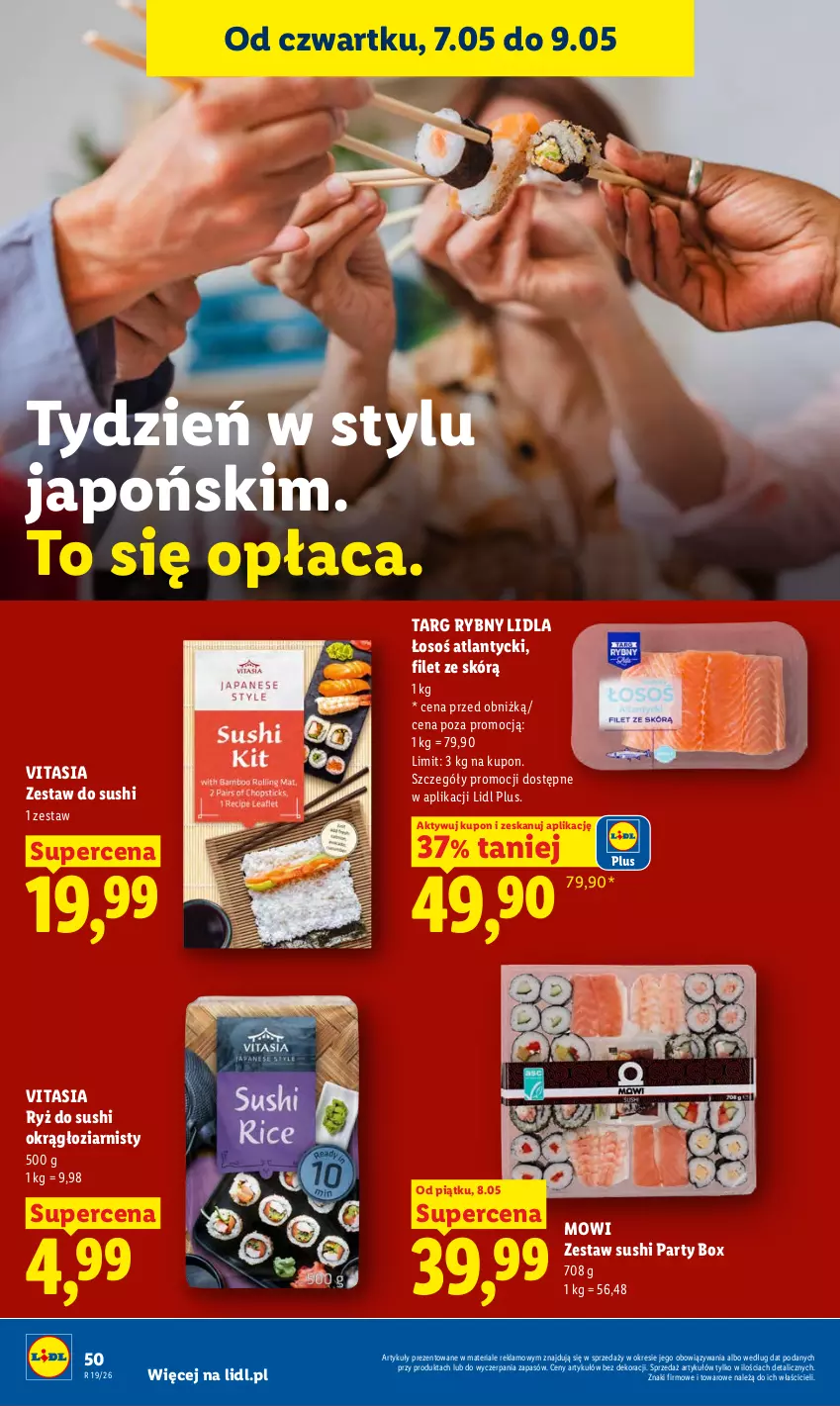 Gazetka promocyjna Lidl - Gazetka ważna od 7.05 do 9.05 - ważna 07.05 do 09.05.2026 - strona 50 - produkty: Ryż, Ryż do sushi, Sushi, Zestaw do sushi