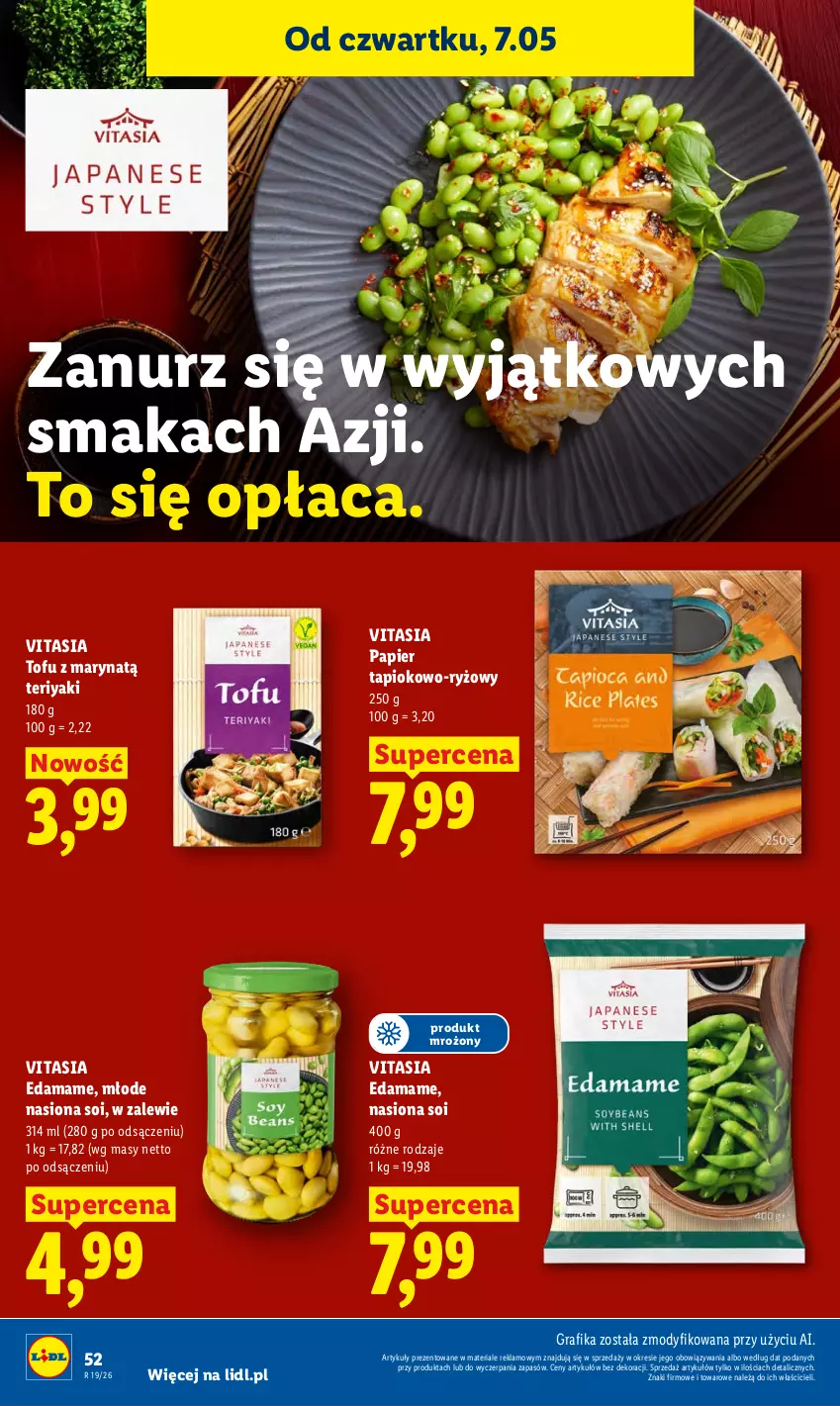Gazetka promocyjna Lidl - Gazetka ważna od 7.05 do 9.05 - ważna 07.05 do 09.05.2026 - strona 52 - produkty: Edam, Gra, Grafika, Papier, Ryż, Tofu