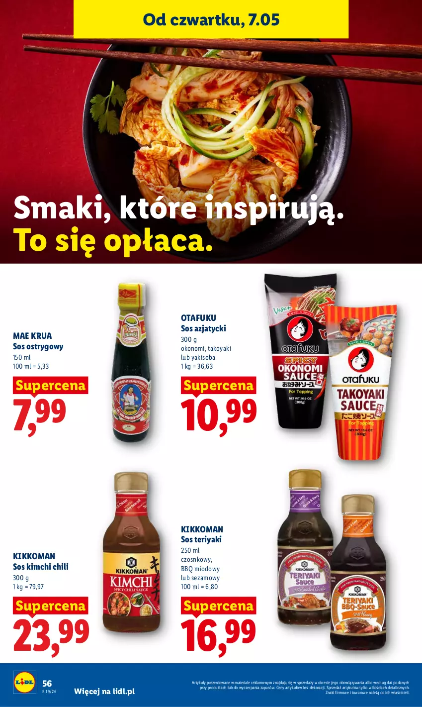Gazetka promocyjna Lidl - Gazetka ważna od 7.05 do 9.05 - ważna 07.05 do 09.05.2026 - strona 56 - produkty: Sezam, Sos, Sos ostrygowy