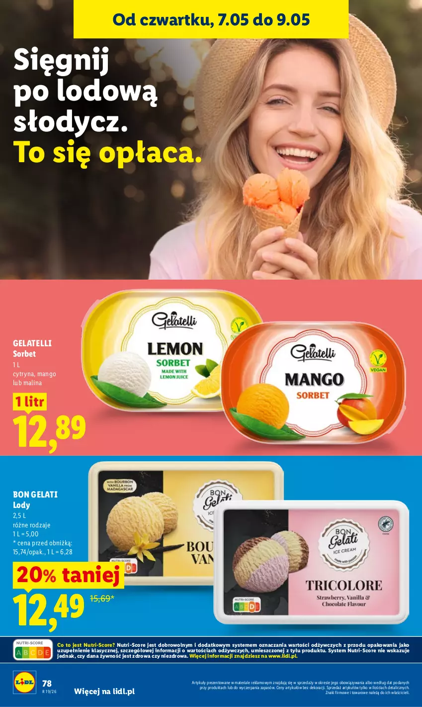 Gazetka promocyjna Lidl - Gazetka ważna od 7.05 do 9.05 - ważna 07.05 do 09.05.2026 - strona 78 - produkty: Lody, Mango