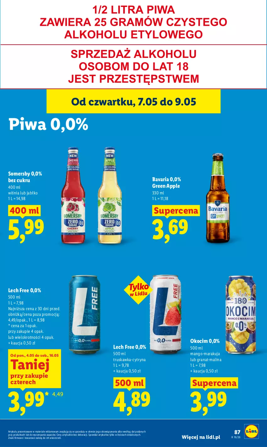 Gazetka promocyjna Lidl - Gazetka ważna od 7.05 do 9.05 - ważna 07.05 do 09.05.2026 - strona 91 - produkty: Gra, Granat, Koc, Mango, Okocim, Piwa, Somersby