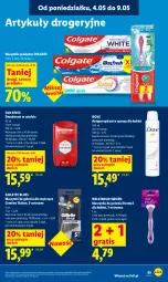 Gazetka promocyjna Lidl - Gazetka ważna od 7.05 do 9.05 - Gazetka - ważna od 09.05 do 09.05.2026 - strona 99 - produkty: Gra, Old Spice, Dezodorant, Wilkinson Sword, Dove, Szynka, Gillette, Maszynka, Maszynka do golenia, Colgate, Antyperspirant, LG