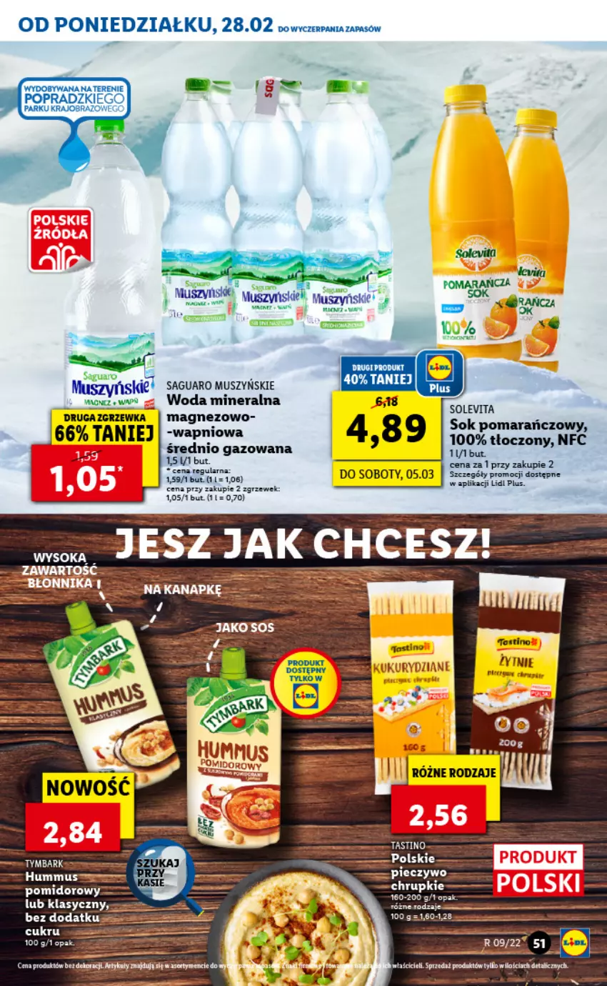 Gazetka promocyjna Lidl - GAZETKA - ważna 28.02 do 02.03.2022 - strona 51 - produkty: Fa, Magnez, Mus, Obraz, Piec, Pieczywo, Sok, Woda, Woda mineralna