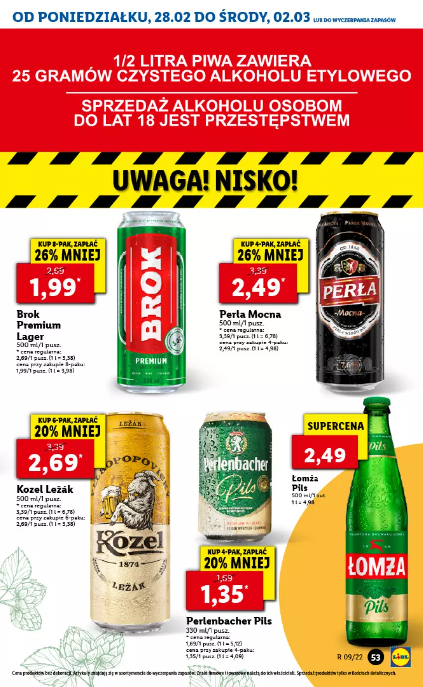 Gazetka promocyjna Lidl - GAZETKA - ważna 28.02 do 02.03.2022 - strona 53 - produkty: Kozel, NBA, Perła, Waga