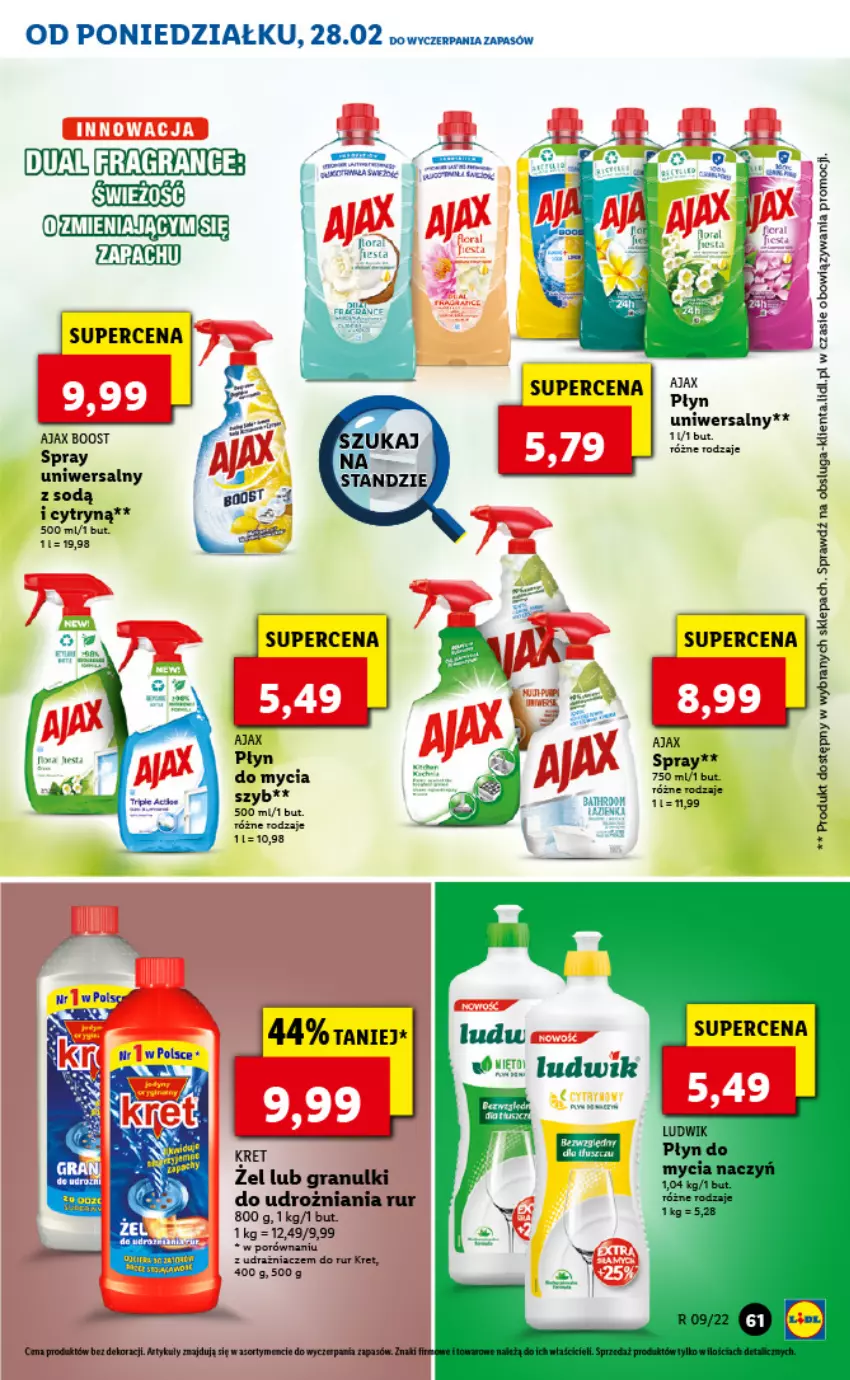 Gazetka promocyjna Lidl - GAZETKA - ważna 28.02 do 02.03.2022 - strona 61 - produkty: Ajax, Fa, Gra, Kret