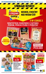 Gazetka promocyjna Lidl - GAZETKA - Gazetka - ważna od 02.03 do 02.03.2022 - strona 21 - produkty: Kurczak, Szynka wieprzowa, Szynka, PIKOK, Kabanos, Waga, Fa