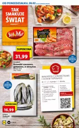 Gazetka promocyjna Lidl - GAZETKA - Gazetka - ważna od 02.03 do 02.03.2022 - strona 30 - produkty: Makaron, Sos, Sól, Por, Inka, Sardynki, Stek, Tagliatelle, Pieprz, Krewetki, LG, Fa