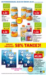 Gazetka promocyjna Lidl - GAZETKA - Gazetka - ważna od 02.03 do 02.03.2022 - strona 57 - produkty: Kurczak, Marchewka, Warzywa, Ryż, Pur, Mus, Gra, O nas, Spaghetti, Dzieci, Mango, Mleko, BEBILON