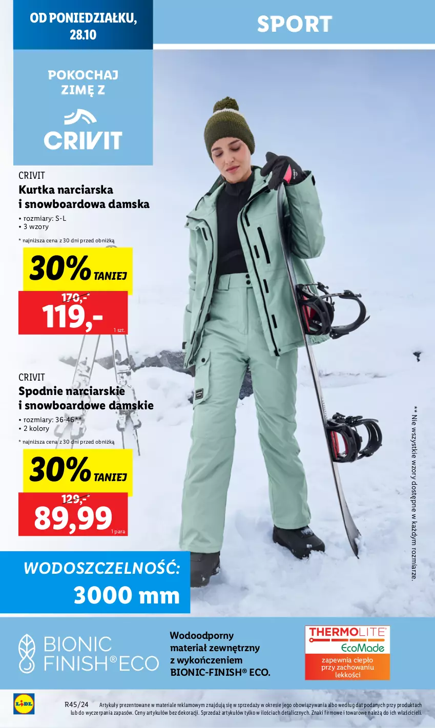 Gazetka promocyjna Lidl - GAZETKA - ważna 04.11 do 06.11.2024 - strona 12 - produkty: Finish, Koc, Kurtka, Por, Snowboard, Spodnie, Sport