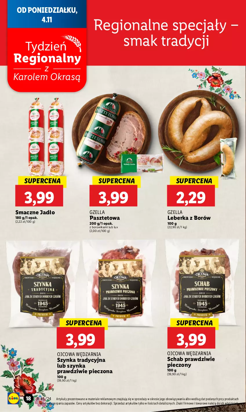 Gazetka promocyjna Lidl - GAZETKA - ważna 04.11 do 06.11.2024 - strona 22 - produkty: Leberka, Pasztet, Piec, Szynka