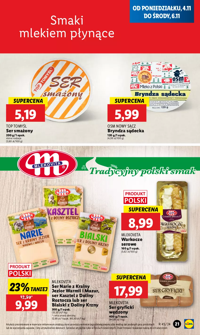 Gazetka promocyjna Lidl - GAZETKA - ważna 04.11 do 06.11.2024 - strona 25 - produkty: Bryndza, Gry, Koc, Mleko, Mlekovita, Ser, Top